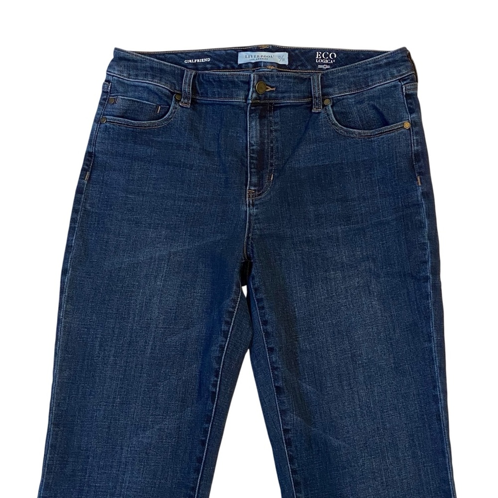LIVERPOOL Marley Girlfriend Cuffed Cropped Jeans Ecological Stretch Denim 12/31 - Picture 2 of 12